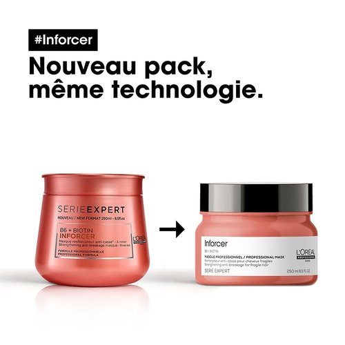 L'Oréal Professionnel Paris Inforcer Mask - Strengthens Weak Hair, Prevents Breakage | With Biotin & Vitamin B6