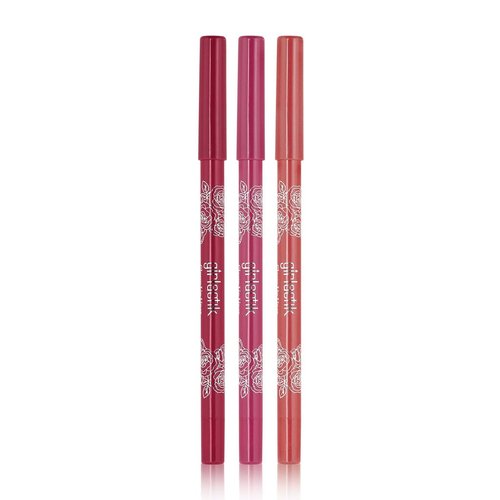 Girlactik Glossy Lip Liner - Moisturizing Lip Pencil for Glossy Shine | Smooth, Vegan & Cruelty-Free (Delilah)