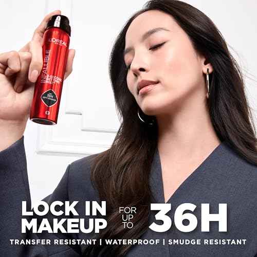 L'Oreal Paris Infallible 3-Second Setting Spray Mist, Microfine Mist for up to 36HR Wear, Clear, 1.76 oz