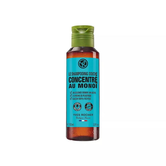 Yves Rocher Monoi Shower & Bath Body Gel - Concentrated Moisturizing Formula | 100 ml / 3.3 fl. oz.