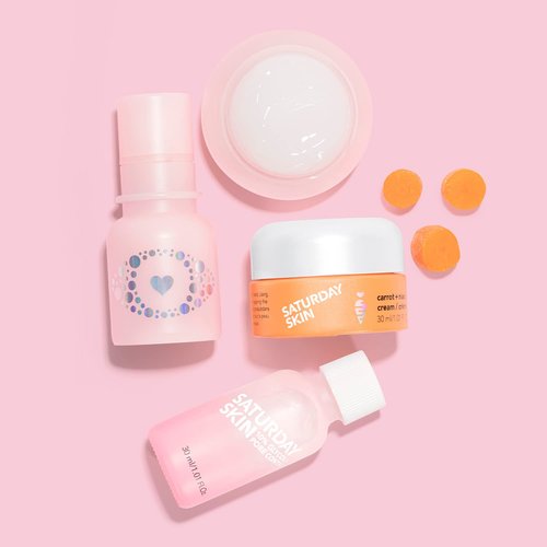 Saturday Skin Water Cream - Vegan Oil-Free Hydrating Facial Moisturizer | Mini Size 1.01 Fl Oz (30ml)