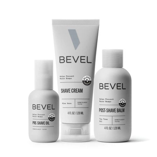 Bevel Shaving Kit for Men | Pre Shave Oil, Shaving Cream & After Shave Balm for Irritation Relief