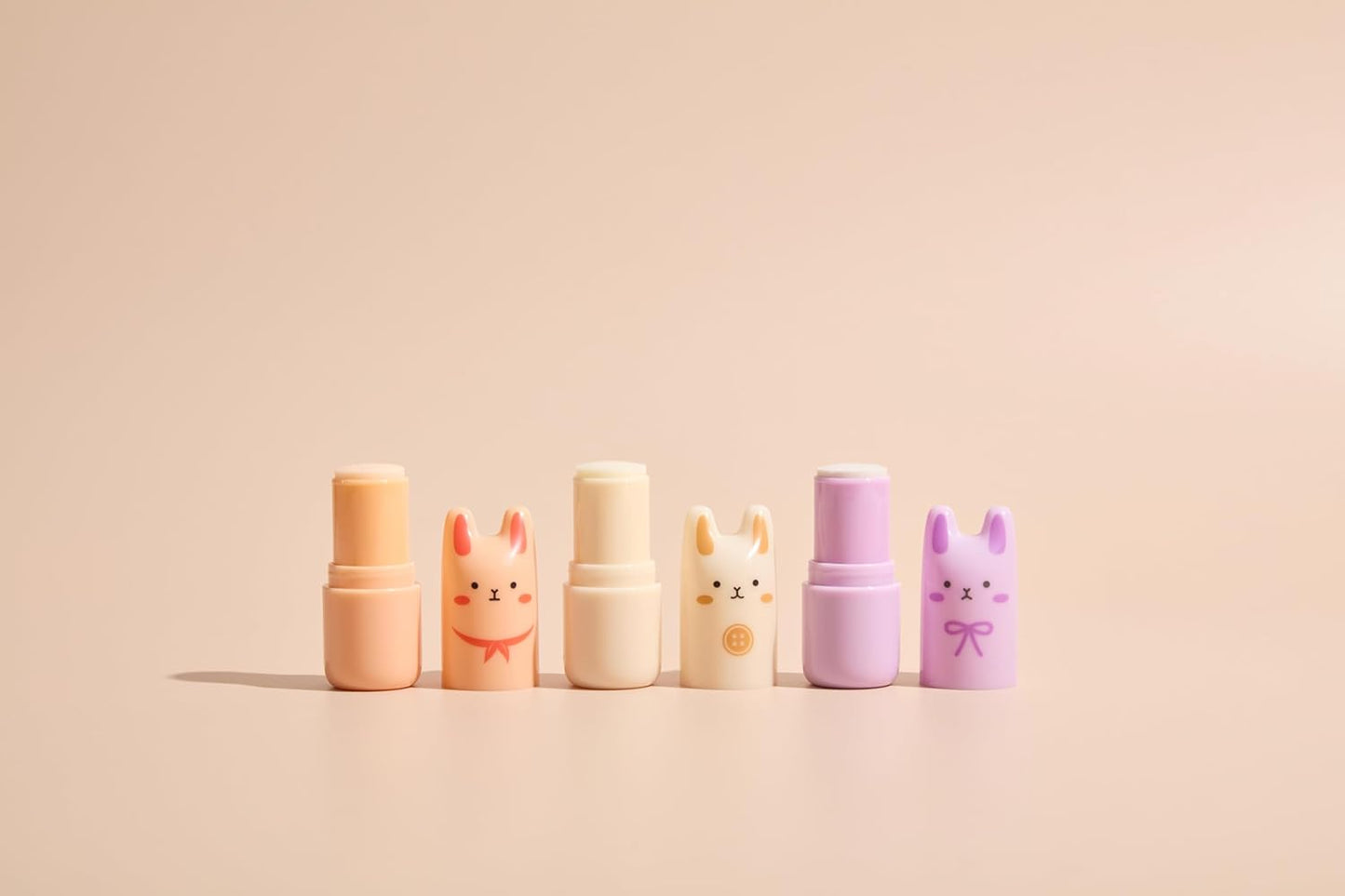 TONYMOLY Pocket Bunny Perfume Bar Stick Set for Women - Long-Lasting Solid Fragrance Balm - Travel Size 3-Pack, Cute K-Beauty Gift, Easter Basket Stuffer