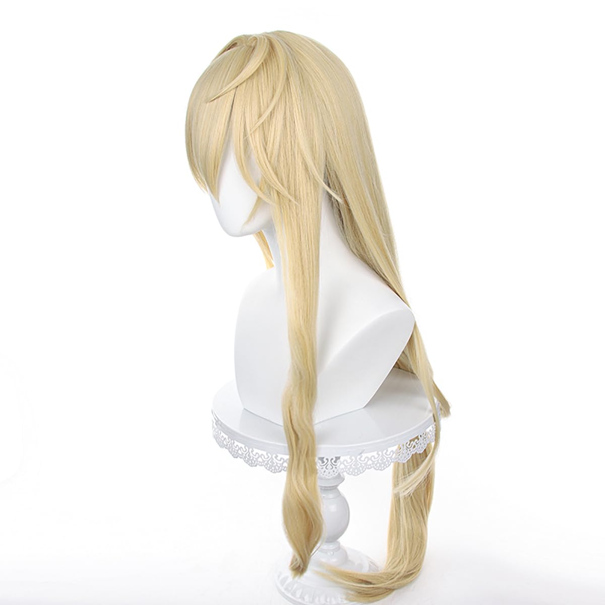 XiongXiongLe Game Honkai Star Rail Luocha Cosplay Wig Women Costume Yellow Blonde Long Straight Hair Wigs for Girls Cos Party Halloween Christmas Comic Con(Luocha)