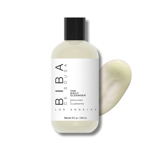 Biba De Sousa Daily Cleanser - Exfoliating Face and Body Wash for Oily or Blemished Skin | 8 oz