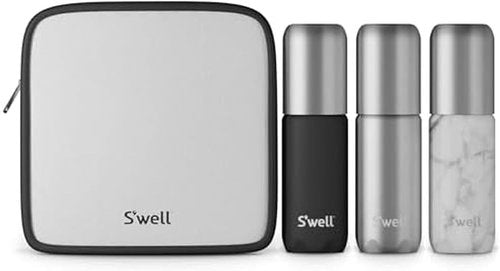 S'well Travel Bottle Set - 3 Lightweight, Leakproof Aluminum Bottles for Toiletries | TSA Approved