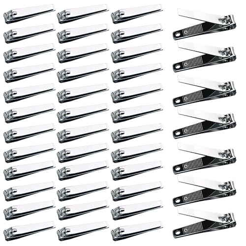 10 Pack Straight Nail Clippers Bulk,Sharp Blade Toe Nail Clippers Fingernail & Toenail Nail Clipper in Bulk,Nail Supplies Manicure Tools for Women Man Adult Homeless Care