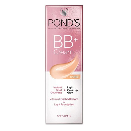POND'S BB+ Cream - Lightweight Foundation Cream for Flawless Skin | Ivory, 18g