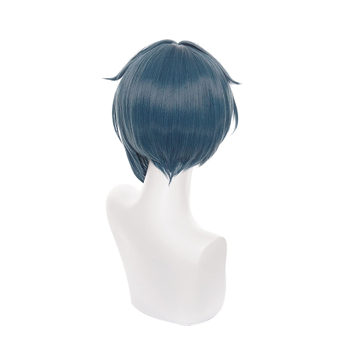 MoeLoli Xingqiu Cosplay wig for Genshin Impact Short Green Costume Hair Wig Anime Synthetic Hair Wigs with Bangs Halloween wig (Xingqiu)