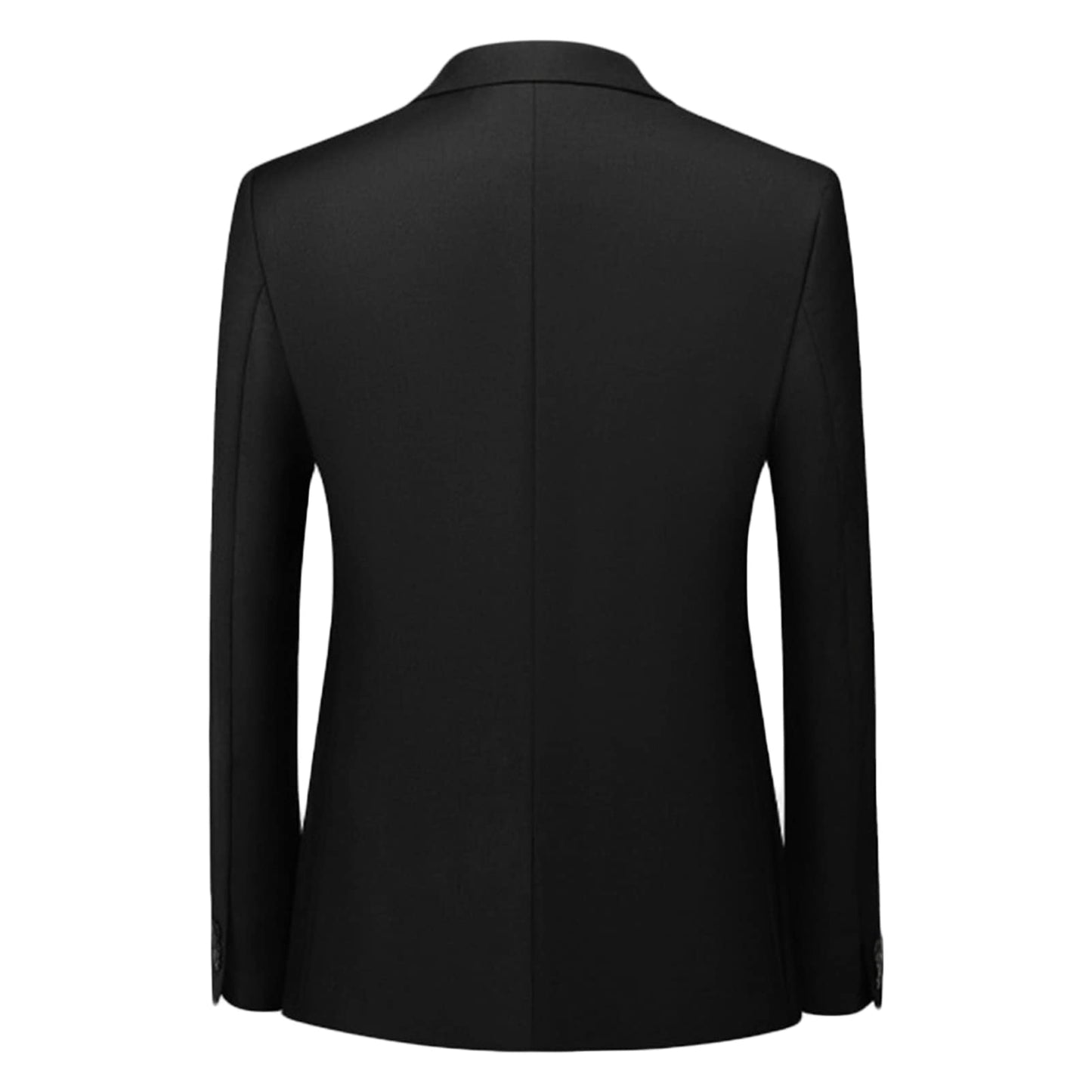 Men's Stylish Slim Fit Daily Blazer Solid Casual Formal Wedding Party Sport Coat One Button Lapel Business Jacket (Black 1,4X-Large)