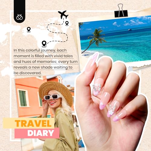 beetles Gel Polish Kit - 36 Colors Nail Kit Pink Purple Cat Eye Polish Set With 4pcs Base and Glossy Matte Glitter Top Coat Travel Diary Soak off Uv Gel Manicure Gift for Women