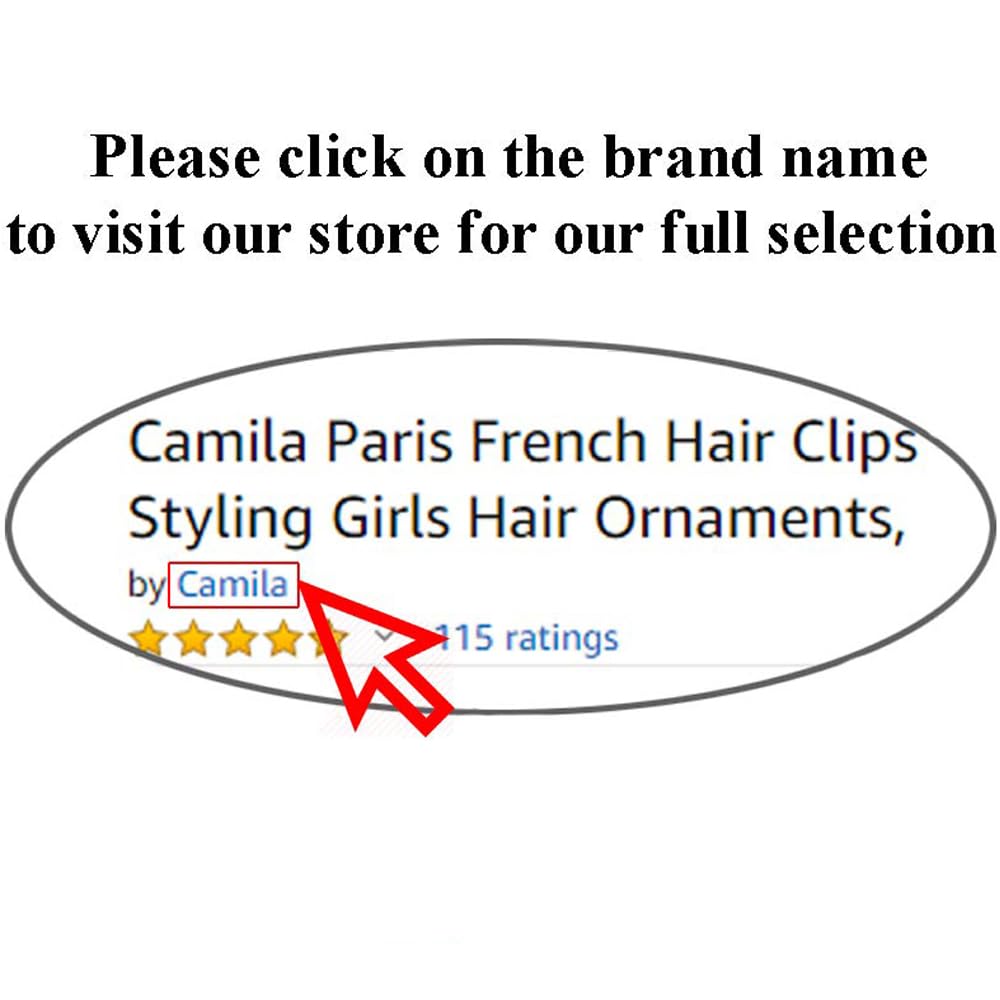 Camila Paris CP3255 French Hair Barrettes Clips for Women Small Girls Side Slide-in Barrette Clip, Hair Accessories for Women. Strong Hold No Slip Grip Fashion Durable Styling, Made in France