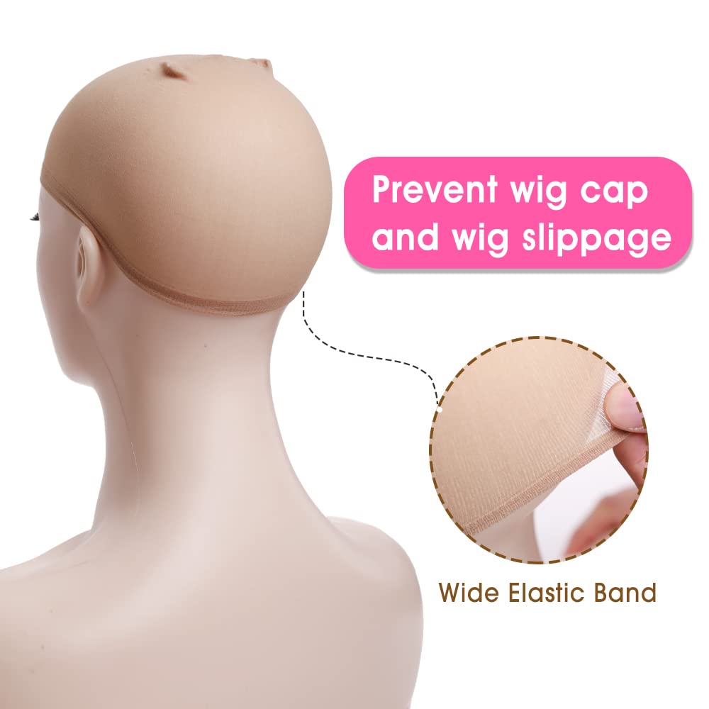 Wig Caps 24 Pieces Hd Wig Cap Nylon Stocking Caps Nude Stocking Skin Wig Caps Breathable Wig Cap for Daily Use Party