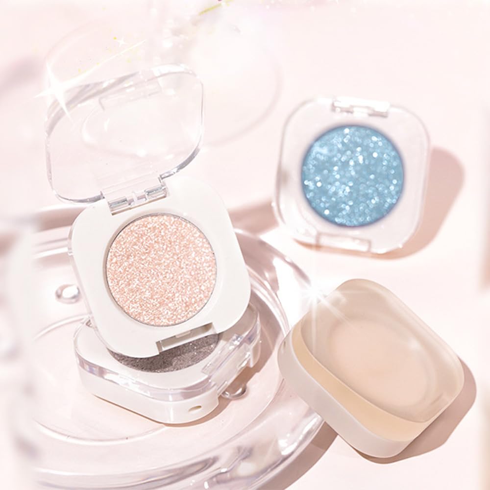 WanTuoluo Champagne Shimmer Eyeshadow - Rose Gold Glitter Cream for Blendable Eye Makeup | 24g