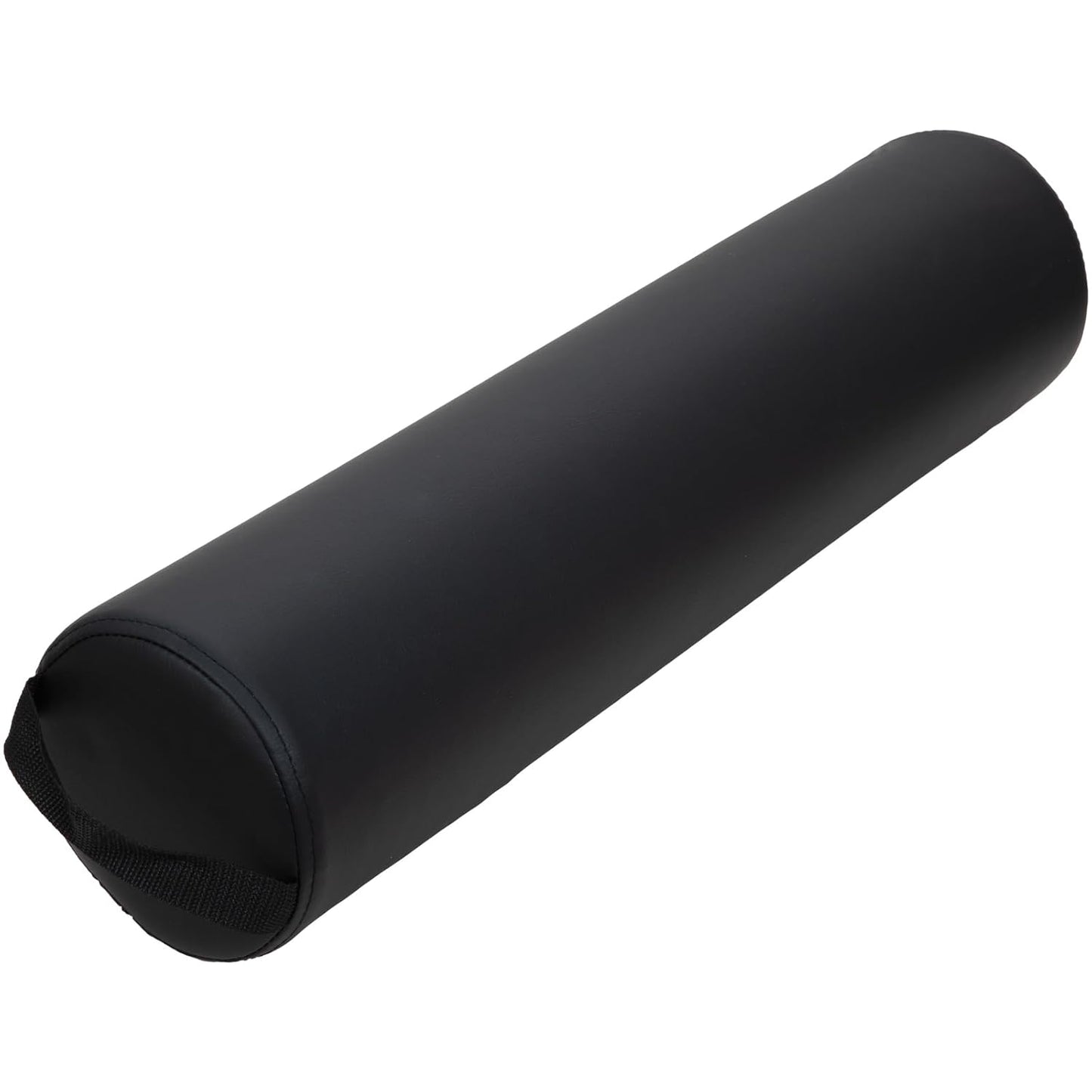 ForPro Full Round Bolster Pillow - Black, Oil & Stain-Resistant | Ideal for Massage & Yoga, 6” R x 26” L