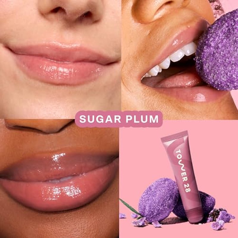 Tower 28 LipSoftie Tinted Lip Balm Treatment - Hydrating Glossy Balm + Overnight Lip Mask with Jojoba Oil + Shea Butter - Sweet, Cushiony Formula for Smooth, Soft Lips - Blood Orange Vanilla (0.38 oz)