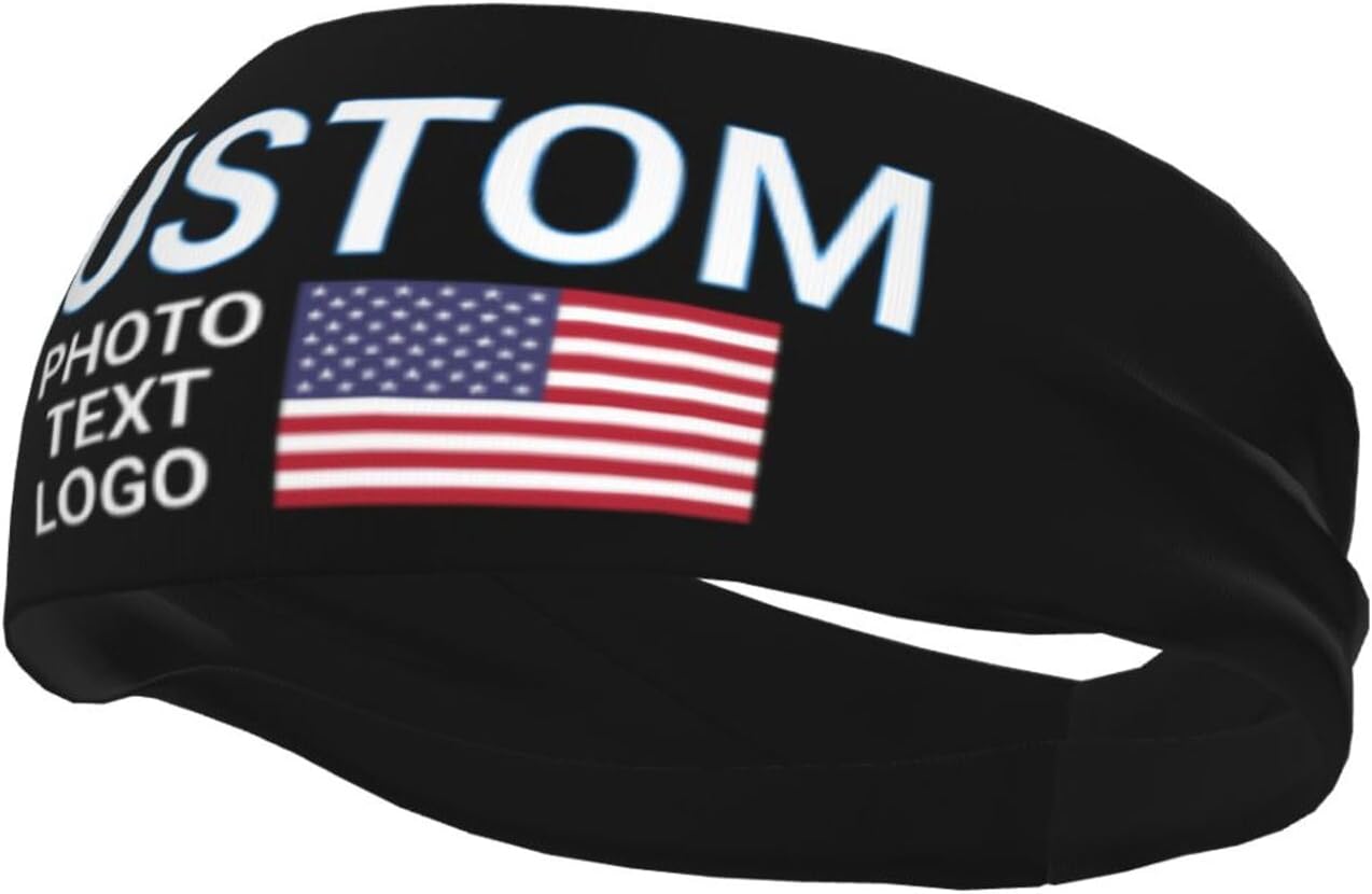 Skiennix Custom Sports Headband - Personalized Moisture-Wicking Sweatband | Unisex, Breathable Design