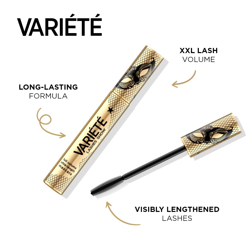 Variete Lashes Mascara - Volumizing Formula for Stunning Length | 10 ml