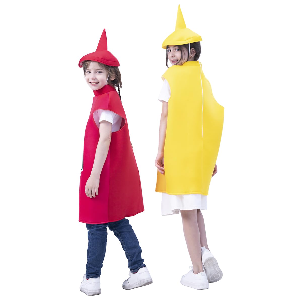 PGOND Ketchup Costume for Kids Halloween Costume Red 4-6Y