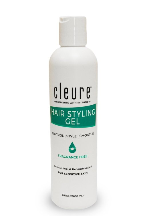 Cleure Lightweight Hair Styling Gel - Hypoallergenic, Fragrance Free for Edge Control to Tame Frizz with Medium Hold