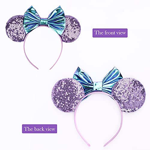 DRESHOW Mouse Ears Bow Headbands Glitter Party Decoration Cosplay Costume for Girls & Women