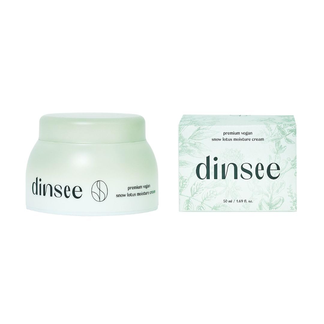 DINSEE Premium Vegan Snow Lotus Moisturizer - Lightweight Hydrating Cream for All Skin Types | Anti-Aging, 50ml