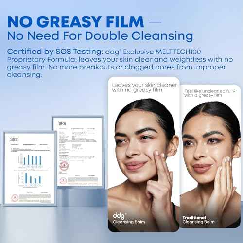 ddg Travel Size Cleansing Balm,Makeup Remover Balm for Sensitive Skin,Vegan,Hydrating Formula with Natural Plant Oils,Individually Wrapped 3ml (10-Pack)