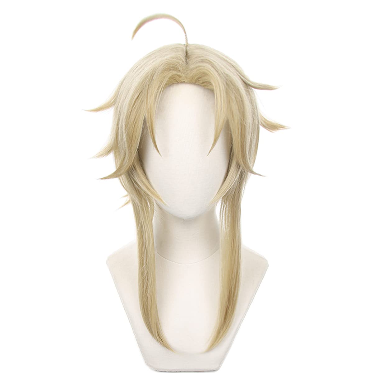 XiongXiongLe Cosplay Game Honkai Star Rail Yanqing Wig Light Brown Upturned Short Hair Replacement Wigs with Detachable Ponytail for Women Girls Cos Party Halloween Christmas(Yanqing)