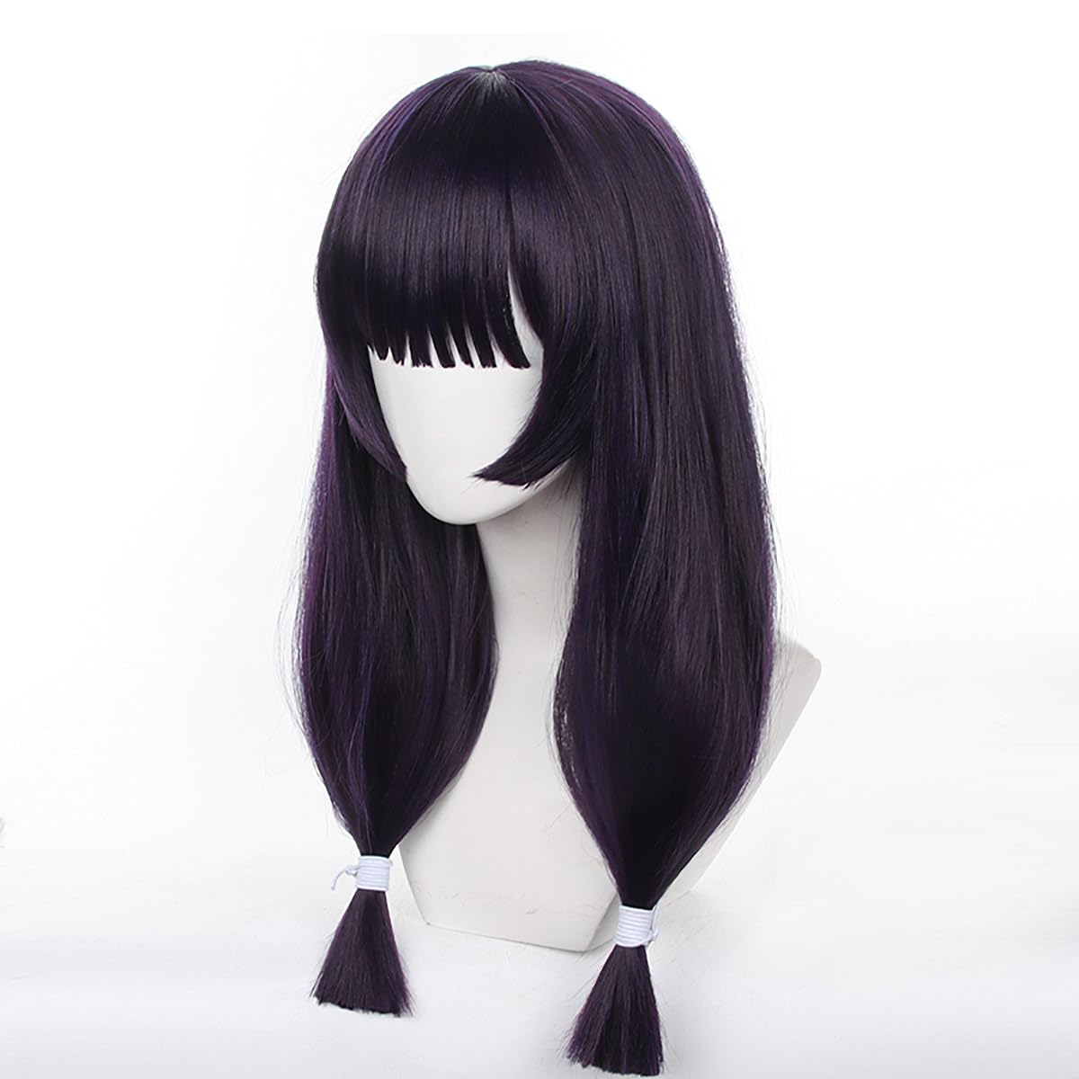 XiongXiongLe Long Purple Black Wig Cosplay Jujutsu Kaisen Iori Utahime Purple Gradient Hairs Wigs with Two Braids For Girl Boy Party Halloween Christmas(Iori Utahime)