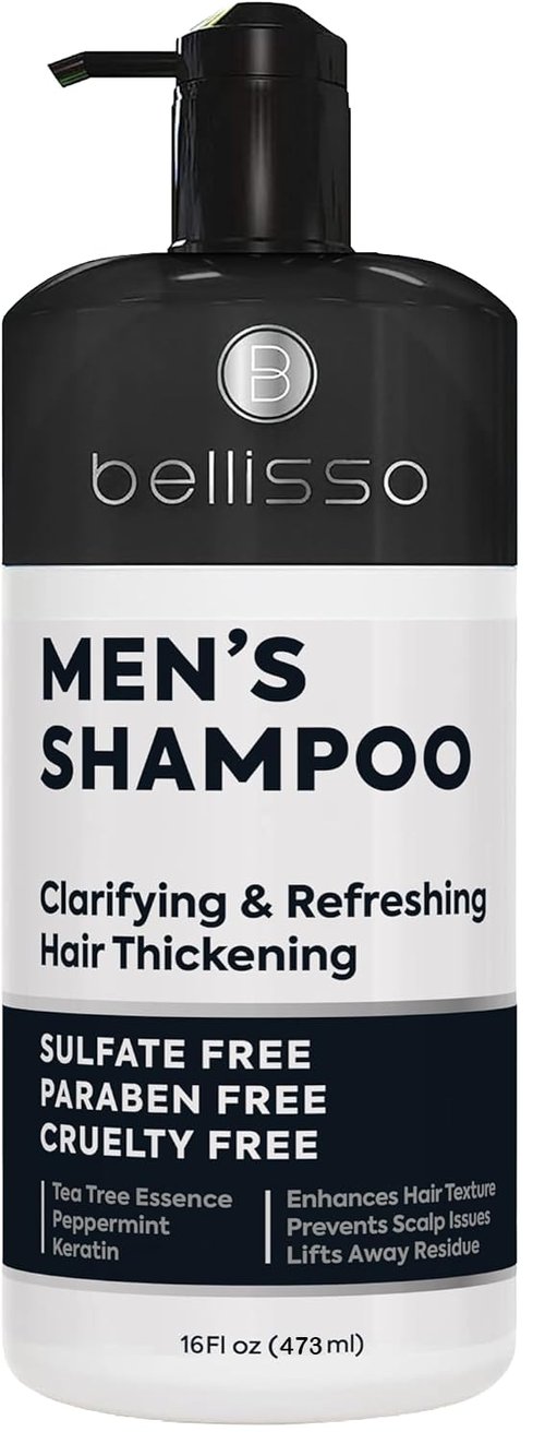 **Skiennix Shampoo for Men - Tea Tree Oil & Peppermint - Sulfate & Paraben Free, Volumizing Formula**