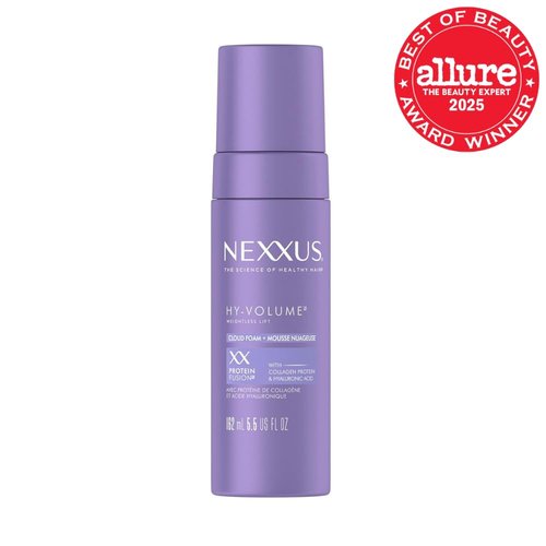 Nexxus Hy-Volume Cloud Foam - Hair Styling Foam for Lift & Volume - 5.5 fl oz with Hyaluronic Acid