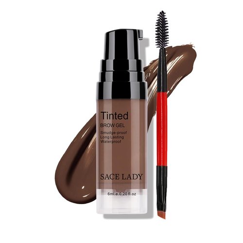 SACE LADY 3D Eyebrow Gel Long Lasting 24 Hours Waterproof Smudge-proof Brow Cream Makeup Kit (ASH BROWN, 0.2Fl Oz)
