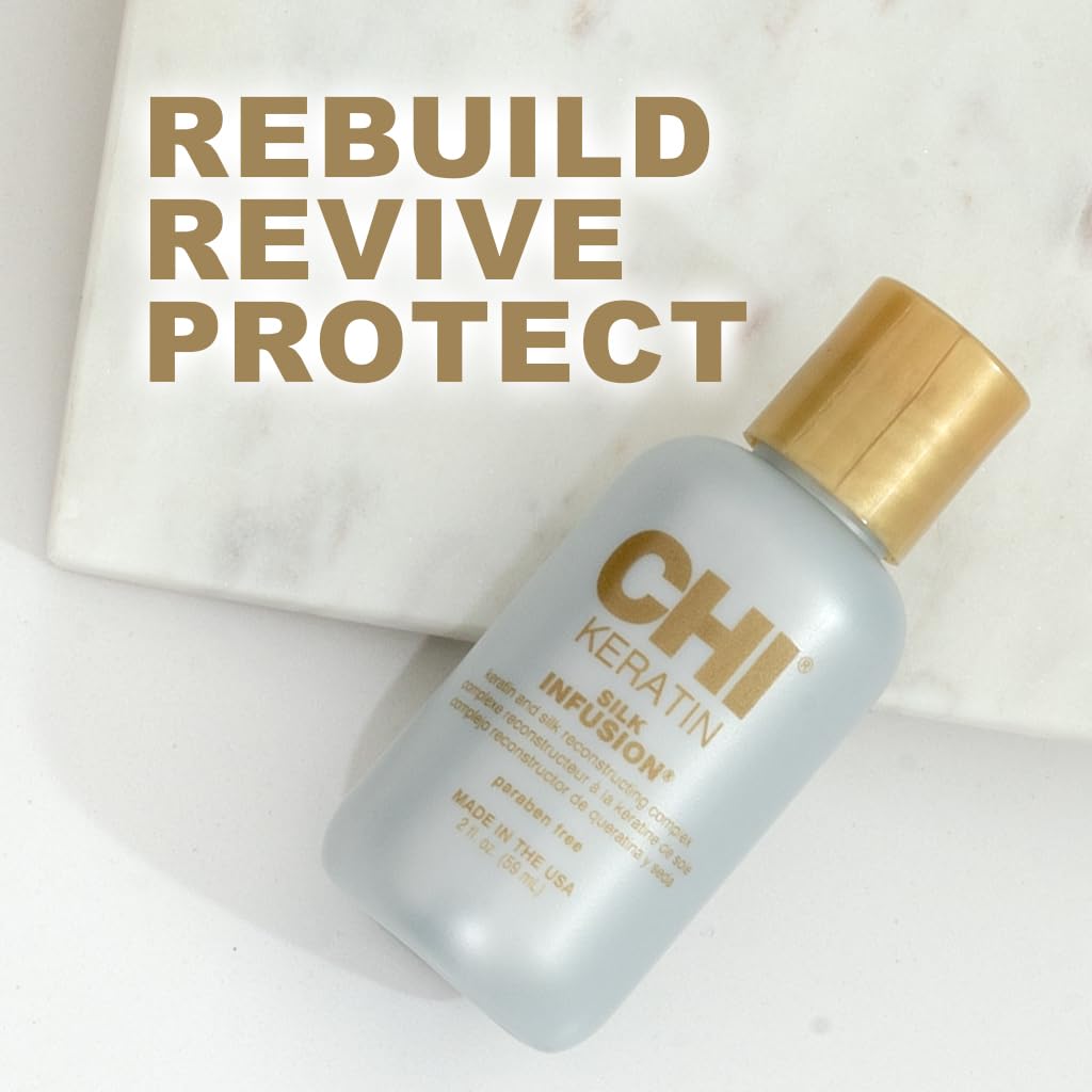 CHI Keratin Silk Infusion - Hydrating Hair Serum for Softness & Shine | Sulfate-Free, 2 Oz