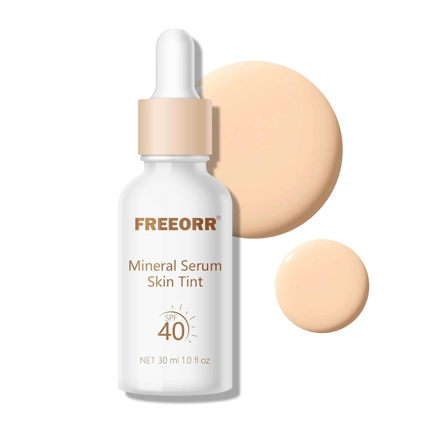Skiennix Skin Tint - SPF 40 Tinted Mineral Sunscreen Serum with Zinc Oxide | Light Beige, 1 Fl Oz