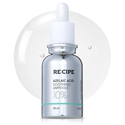 RECIPE Azelaic Acid 10 Soothing Ampoule - Soothing Facial Serum for Sensitive Skin | Korean Skincare (1.01 fl oz)