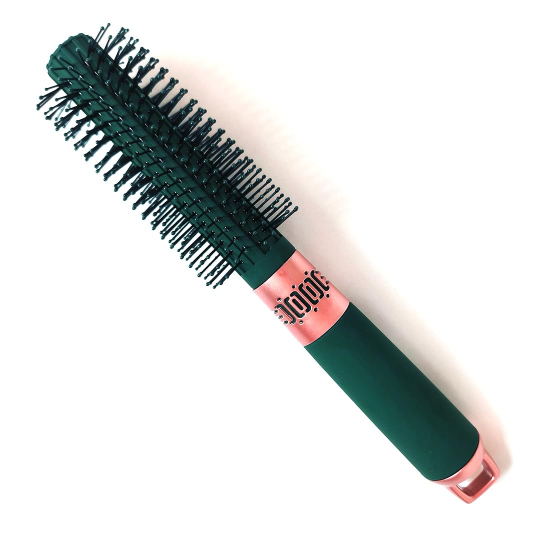 Skiennix Detangler Hair Brush - Anti-Static Blow Drying Brush for All Hair Types | Green Nylon Bristles