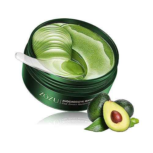 Avocado Eye Mask 60 Pcs, Under Eye Patches for Dark Circles and Puffiness, Moisturizing Nourishing Eye Treatment Mask, Moisturizing and improving eye skin dryness
