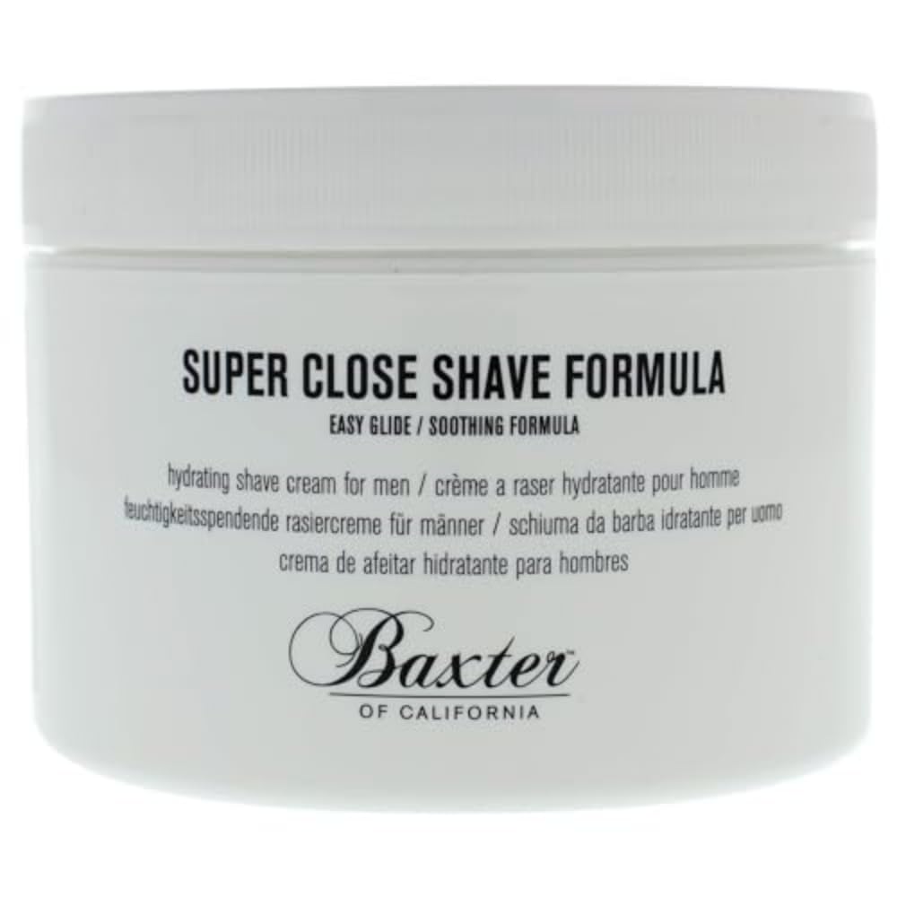 Baxter of California Super Close Shave Formula - Easy Glide Soothing Cream with Tea Tree Oil & Peppermint