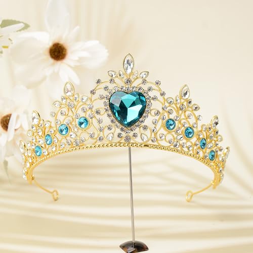 S SNUOY Tiaras and Crowns for Women Crystal Queen Crowns Rhinestone Princess Tiaras Hair Accessories for Bridal Birthday Prom Party - December Zircon