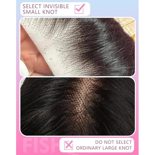 5x5 HD Lace Closure Skinlike Transparent Frontal 100% Real HD Lace Body Wave Human Hair 16Inch 0.095mm Ultra-Thin Invisible Swiss Lace Closure Only Bleached Small Single Knots Raw Human Hair