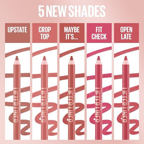 Maybelline Lifter Liner Lip Liner Pencil with Hyaluronic Acid, Peaking, 1 Count