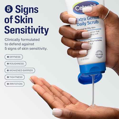 Exfoliating Face Wash, Extra Gentle Daily Face Scrub, Gently Exfoliates & Cleanses, For All Skin Types, Non-Irritating & Hypoallergenic, Suitable For Sensitive Skin, 6 Fl Oz, Pack of 2