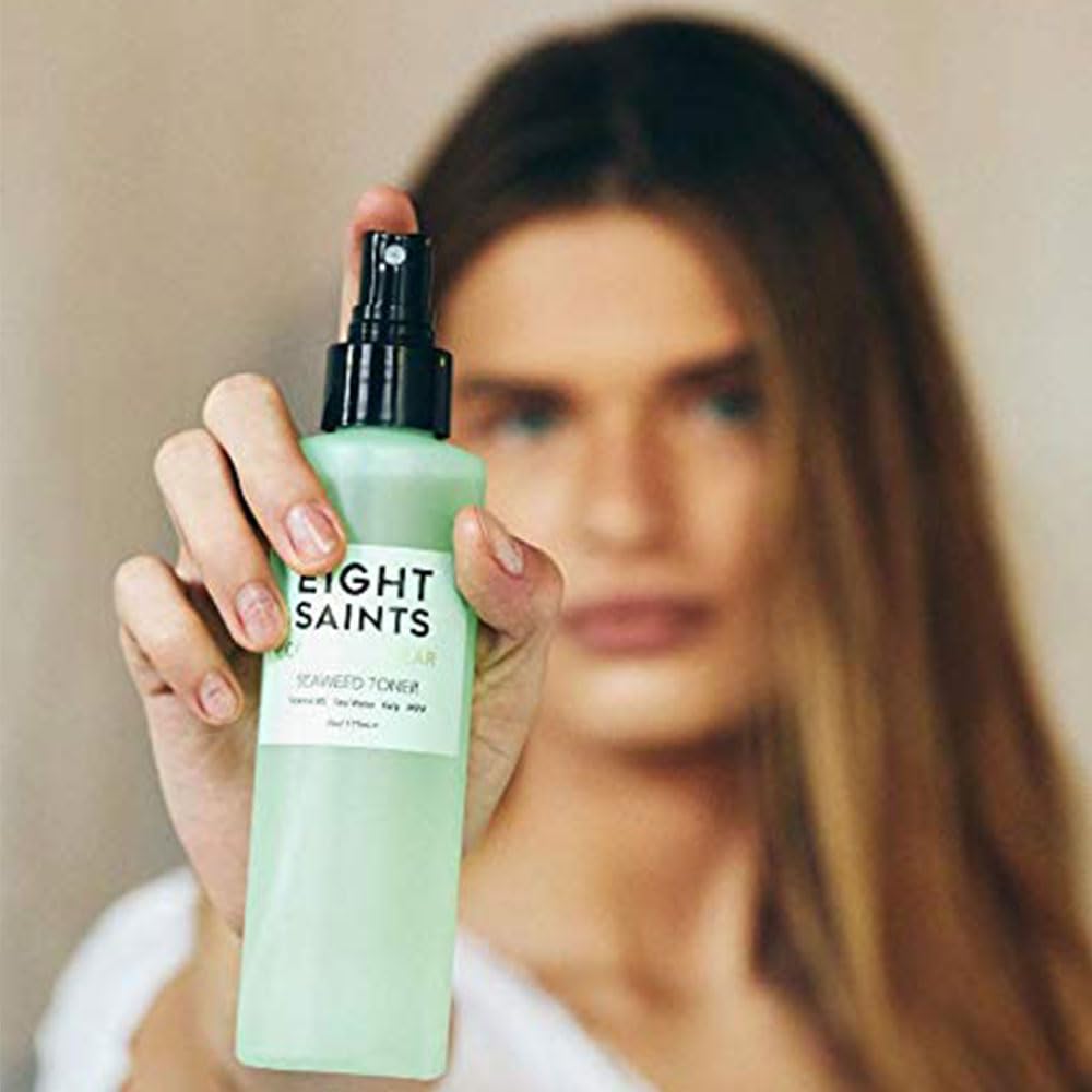 Eight Saints Coast Is Clear Seaweed Anti-Aging Face Toner - Natural, Alcohol-Free, Minimizes Pores | 6 Ounces