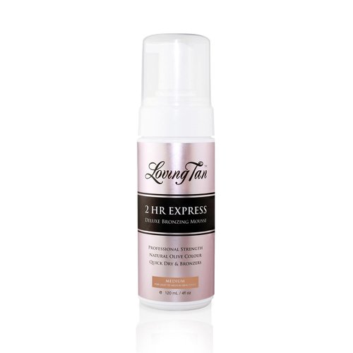 Loving Tan 2 HR Express Self Tanning Mousse - Streak-Free, Natural Finish | Medium - 4 FL Oz, Cruelty-Free