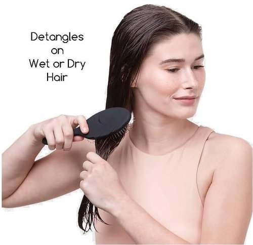 Classic Pro Detangler Brush - Effortlessly Glides Through Tangles for All Hair Types | Classic Black