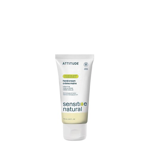 ATTITUDE Hand Cream for Sensitive Skin - EWG Verified, Vegan Formula with Oat & Argan Oil | 2.5 Fl Oz