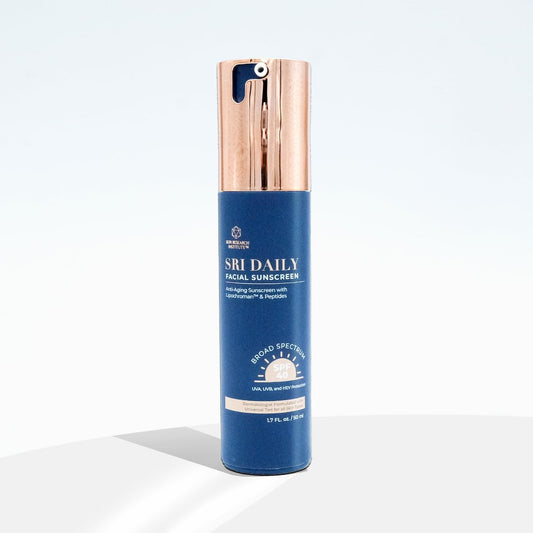 SRILabs Daily Facial Sunscreen - SPF 40 Anti-Aging Formula with Lipochroman & Peptides - 1.7 OZ