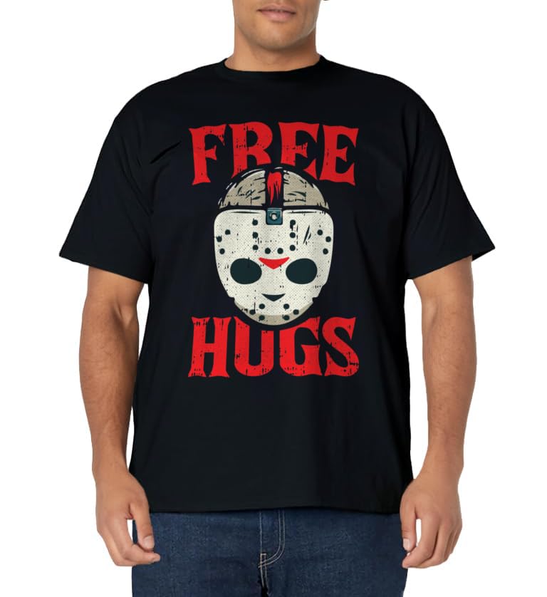 Free Hugs Lazy Halloween Costume Scary Creepy Horror Movie T-Shirt