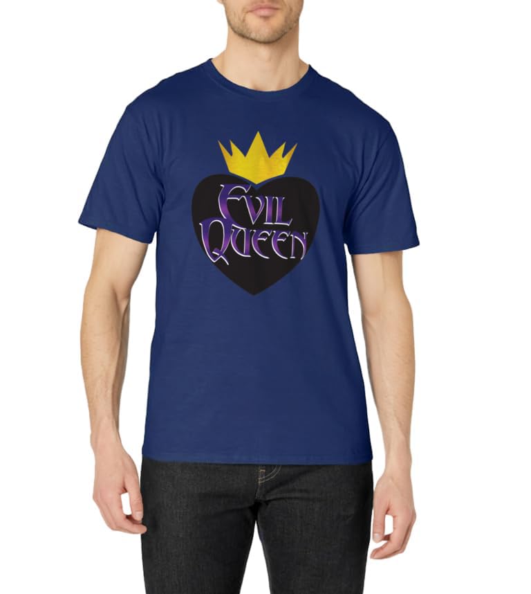 Evil Queen T-shirt Crown Black Heart Halloween Costume Tee T-Shirt