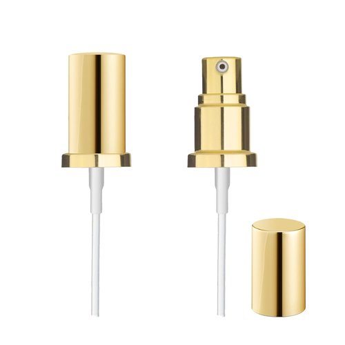 Chris.W Foundation Pump Dispenser - 2 Pack for Estee Lauder Double Wear & Maybelline Fit Me | Gold Lid